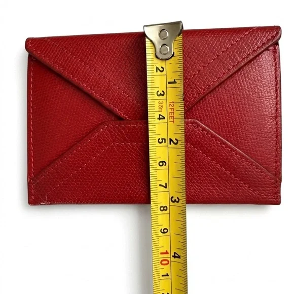 Coach Red Leather Card Holder Envelope Wallet - RARE - Picture 6 of 6